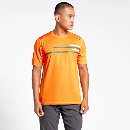 Men's NosiLife Pro Active Short Sleeved T-Shirt | Magma Orange