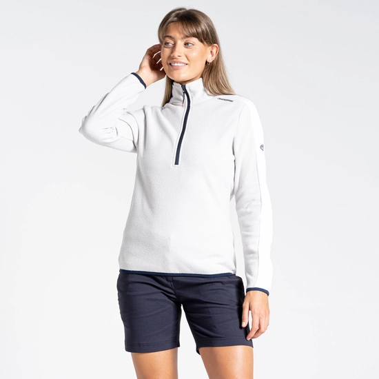 Women's Minerva Half Zip Fleece | Lunar Grey / Optic White