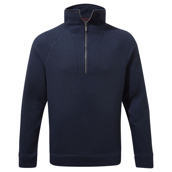 Men's Logan Half Zip Fleece | Blue Navy Marl
