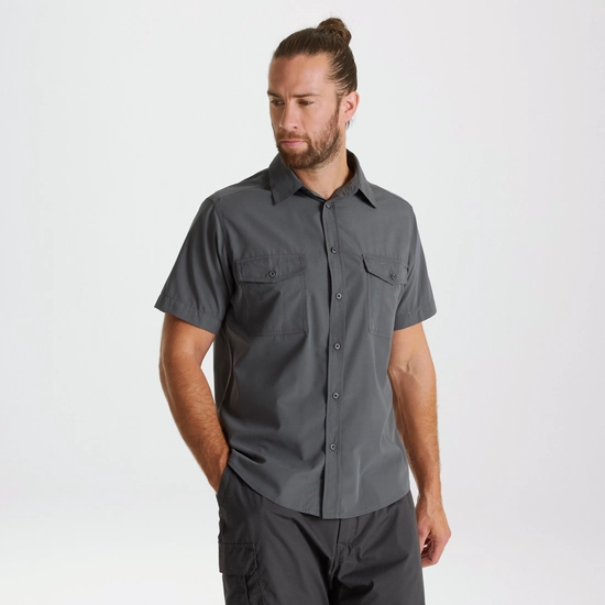 Men's Kiwi Short Sleeved Shirt | Dark Grey