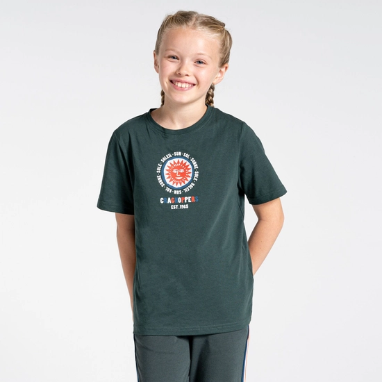 Kid's Tate Short Sleeved T-Shirt | Spruce Green Sun