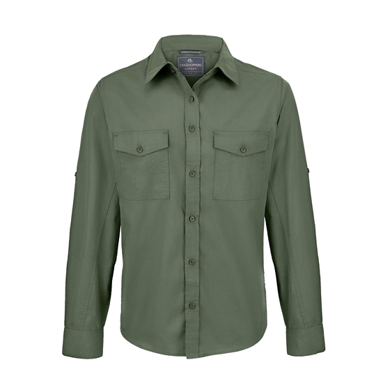 Men's Expert Kiwi Long Sleeved Shirt | Dark Cedar Green