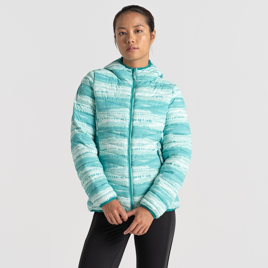 Women's Compresslite VIII Hooded Jacket | Ocean Green Print / Mystic Green