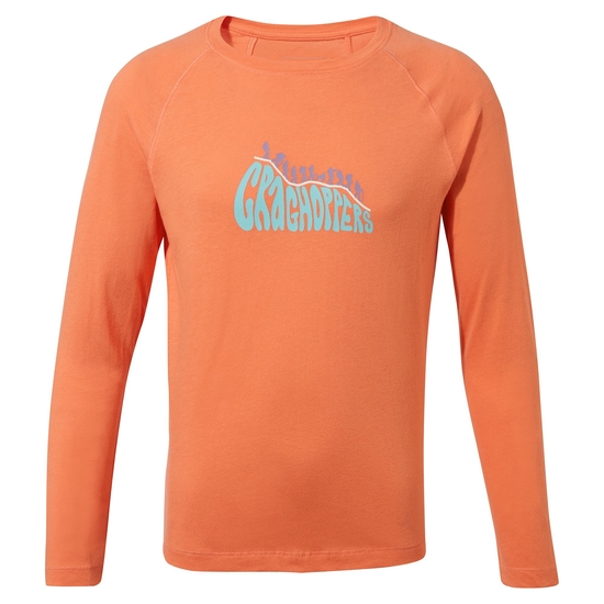 Kid's Bates Long Sleeved T-Shirt | Fusion Coral Bubble