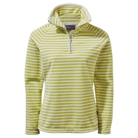 Women's Natalia Half Zip Fleece | Lime Sorbet Stripe