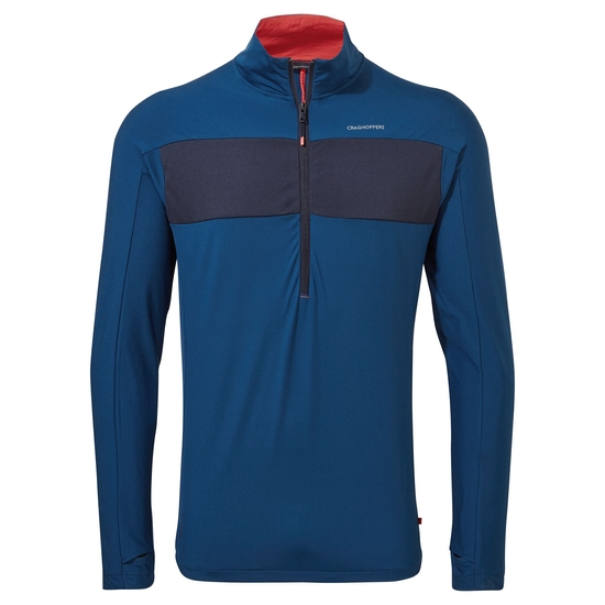 Men's Nosilife Valens Half Zip Top | Poseidon Blue