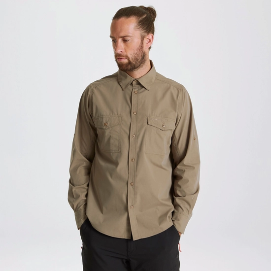 Men's Kiwi Long Sleeved Shirt | Pebble