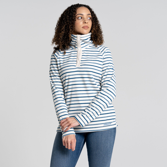 Women's Ella Overhead Fleece | Seasalt / Yale Blue Stripe