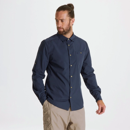 Men's Kiwi Ridge Long Sleeved Shirt | Steel Blue