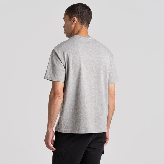 Crosby Short Sleeved T-Shirt | Soft Grey Marl Large Archive