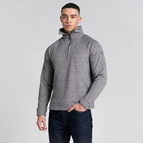 Men's Logan Half Zip Fleece | Quarry Grey Marl