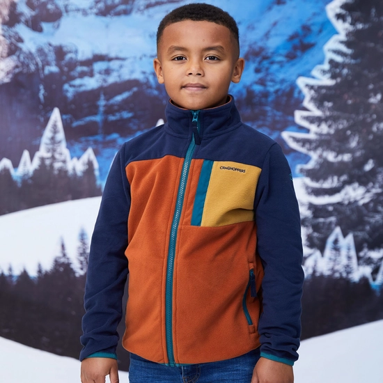 Kid's Tama Jacket | Blue Navy / Potters Clay