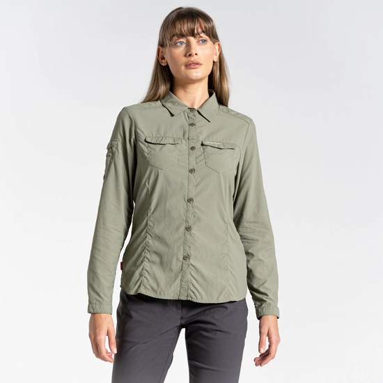 Women's Nosilife Adventure II Long Sleeved Shirt | Soft Moss
