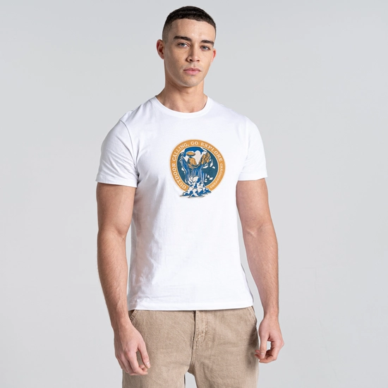 Men's Caldo Short Sleeved T-Shirt | Optic White Waterfall