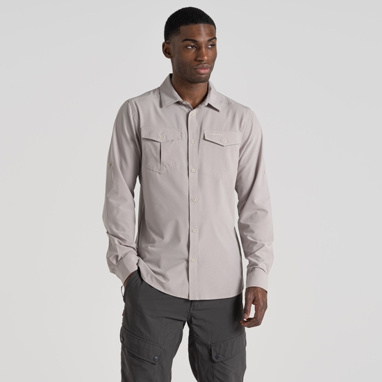 Men's NosiLife Eiger Long Sleeved Shirt | Parchment