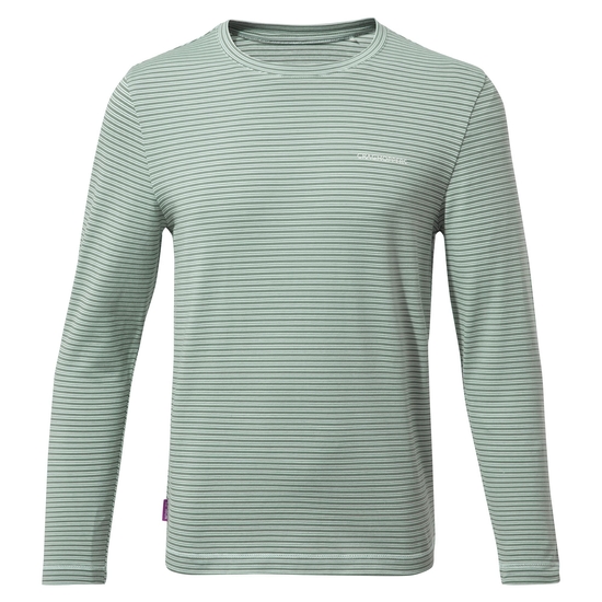 Kid's Nosilife Jago Long Sleeved T-Shirt | Sage Stripe