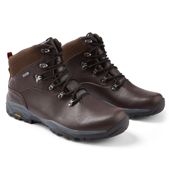 Men's Lite Leather Walking Boots | Mocha