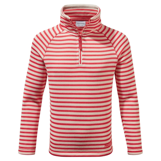 Kids's Manuela Half Zip | Watermelon Stripe