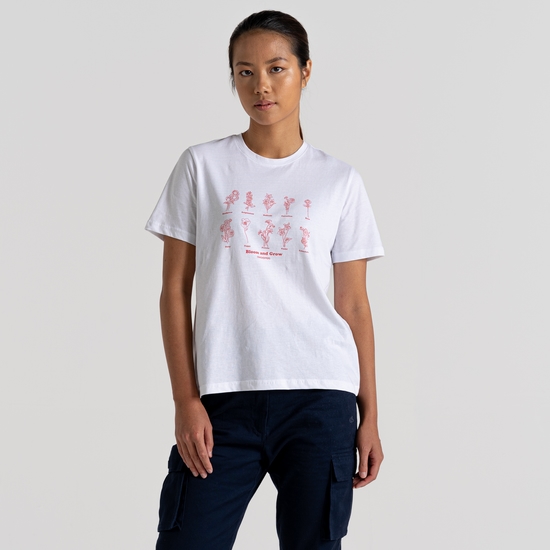 Women's Malibo Short Sleeved T-Shirt | Optic White Bloom