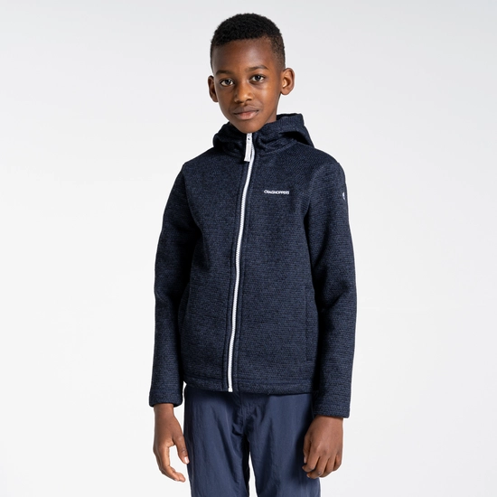 Kids' Shiloh Hooded Fleece Jacket | Blue Navy Marl