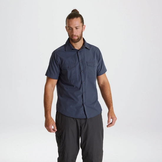 Men's Kiwi Short Sleeved Shirt | Ombre Blue
