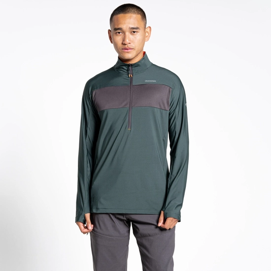 Men's Nosilife Valens Half Zip Top | Spruce Green