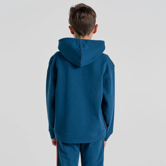 Kid's Nosilife Baylor Hooded Top | Poseidon Blue