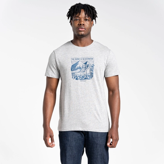 Men's Lugo Short Sleeved T-Shirt | Soft Grey Marl Hiking Boot