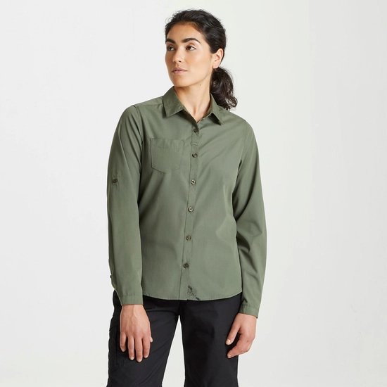 Women's Expert Kiwi Long Sleeved Shirt | Dark Cedar Green