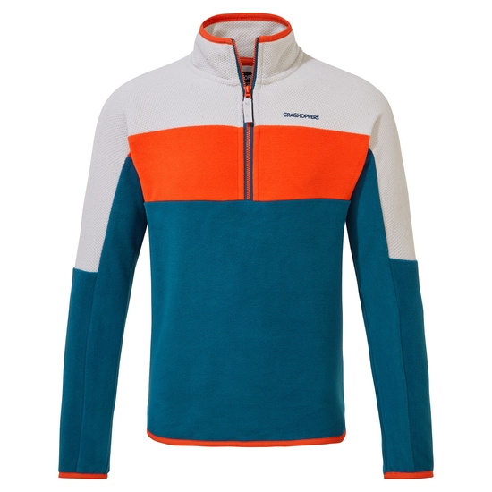 Kid's Linden Half Zip Fleece | Poseidon Blue / Lunar Grey