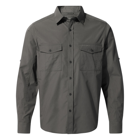 Men's Kiwi Long Sleeved Shirt | Dark Grey