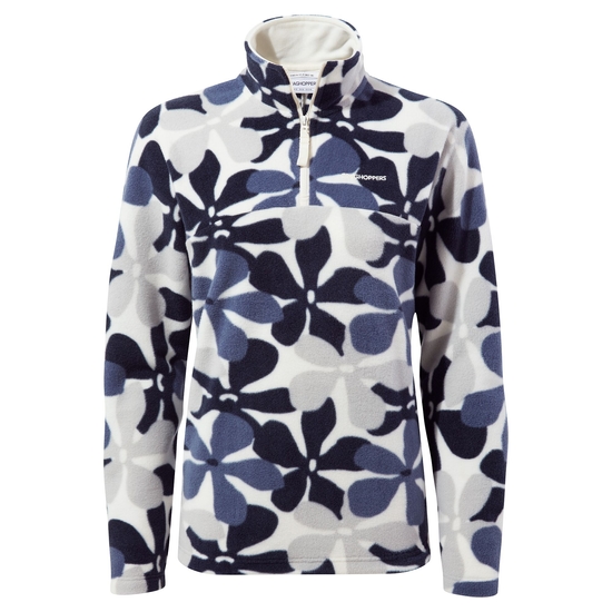 Women's Cabrillo Half Zip Fleece | Blue Navy Print
