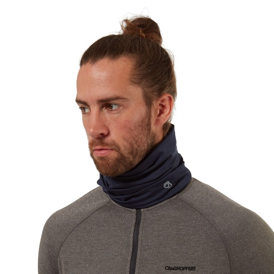 HeiQ Viroblock Neck & Face Scarf | Blue Navy Marl