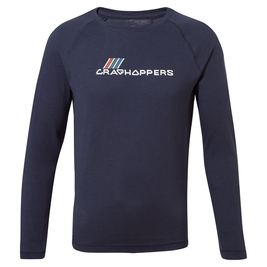 Kid's Bates Long Sleeved T-Shirt | Blue Navy Archive
