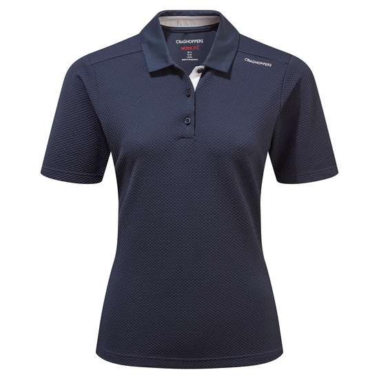 Women's Nosilife Short Sleeved Polo | Blue Navy