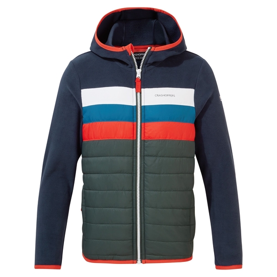 Kid's Brady Hybrid Jacket | Blue Navy / Spruce Green
