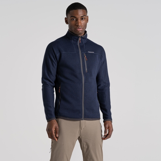 Men's Torney Fleece Jacket | Blue Navy Marl / Quartz Grey