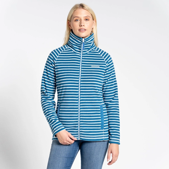 Women's Ella Fleece Jacket | Yale Blue Stripe