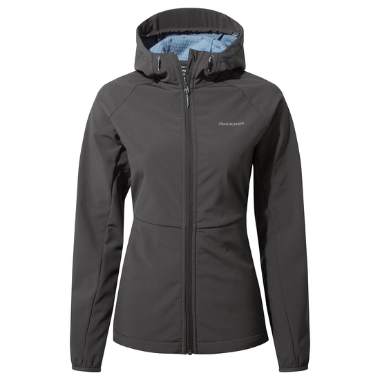 Women's Kalti Weatherproof Hooded Jacket | Charcoal / Teak Blue