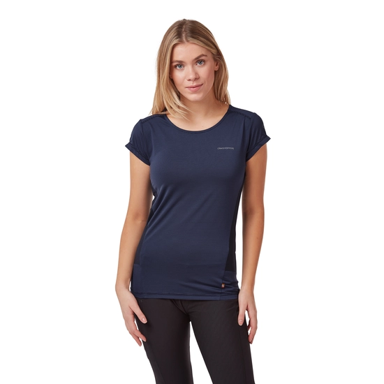 Women's Atmos Short Sleeved T-Shirt | Blue Navy