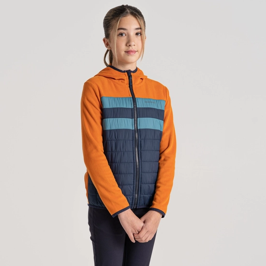 Kid's Brady Hybrid Jacket | Canyon Orange / Blue Navy