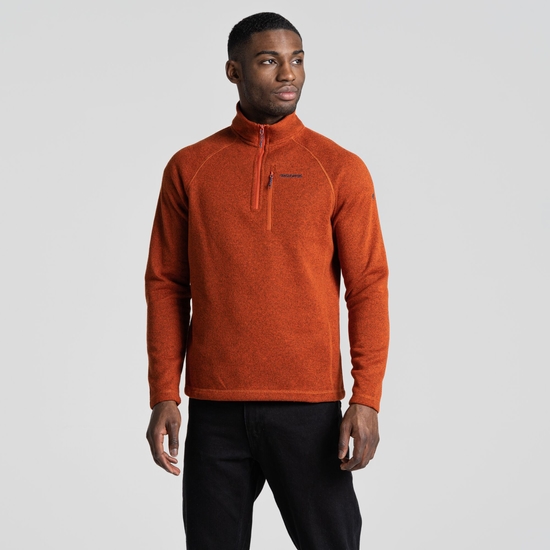 Men's Grindell Half Zip Fleece | Potters Clay