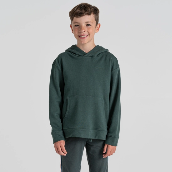Kid's Nosilife Baylor Hooded Top | Spruce Green