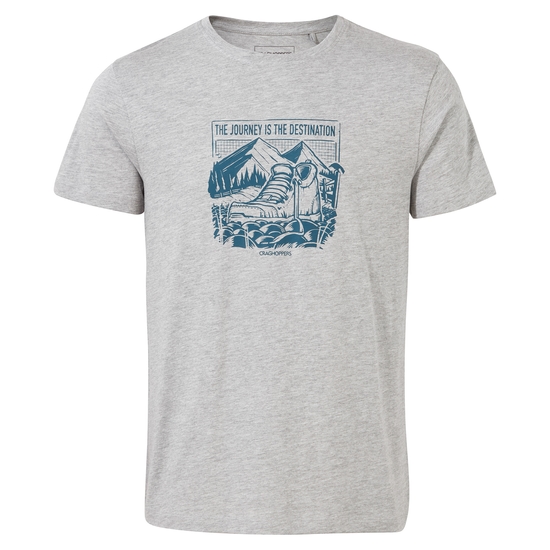 Men's Lugo Short Sleeved T-Shirt | Soft Grey Marl Hiking Boot