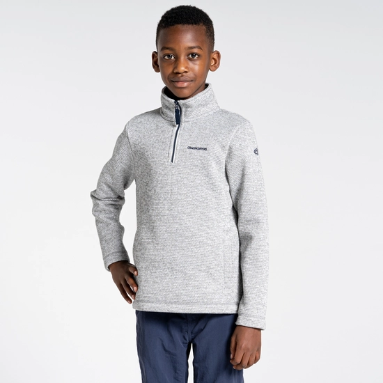 Kids' Shiloh Half Zip Fleece | Lunar Grey Marl