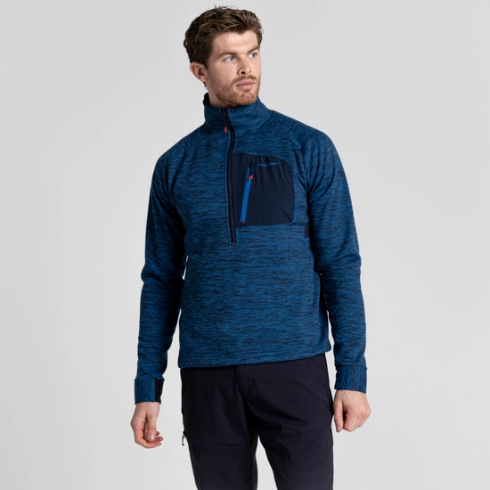 Men's Tarbert Half Zip Fleece | Picotee Blue