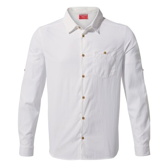 Men's Nosilife Nuoro Long Sleeved Shirt | White