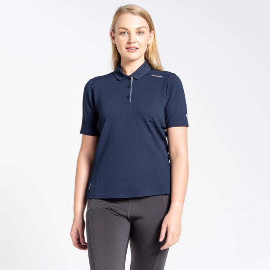 Women's Nosilife Short Sleeved Polo | Blue Navy