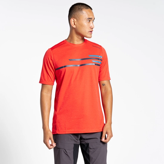 Men's NosiLife Pro Active Short Sleeved T-Shirt | Lava Red