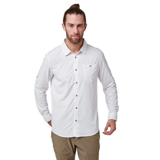 Men's Nosilife Nuoro Long Sleeved Shirt | White
